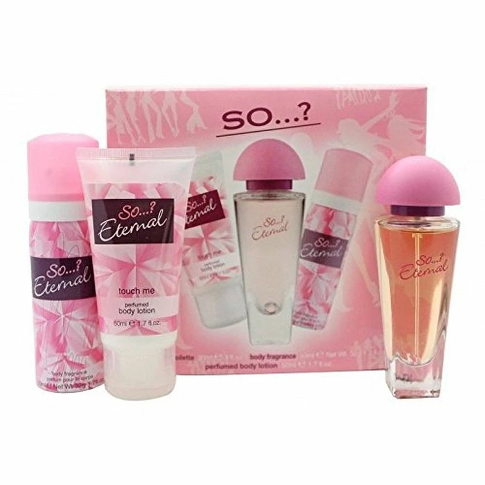 So...? Eternal Confezione Regalo 30 Ml EDT + 50 Ml Lozione Per Il Corpo + 50 Ml Body Spray Donna 1 So...? Eternal Confezione Regalo 30 Ml EDT + 50 Ml Lozione Per Il Corpo + 50 Ml Body Spray Donna